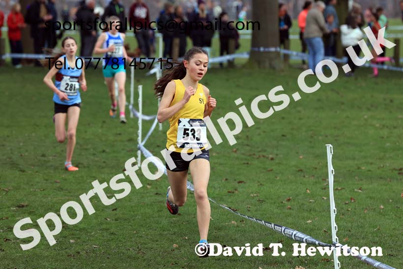 Girls Under-13s, 2024 CAU Inter Counties Cross Country Champs., Wollaton Park, Nottingham. Photo: David T. Hewitson/Sports for All Pics